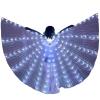 BUXINGRUN Light Up Fairy Wings Adult Women, LED Cape for Girls, Perfect for Party Carnival Halloween Belly Dance (White, Adults) view 1