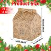24 Set Gingerbread Paper Coloring Houses DIY Craft Color Your Own Cardboard House Personalize a Cardboard House Christmas Holiday Party Favor Gift for Girl Boy Classroom Home 5.31x4.33x4.33In (Brown) view 2