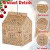 24 Set Gingerbread Paper Coloring Houses DIY Craft Color Your Own Cardboard House Personalize a Cardboard House Christmas Holiday Party Favor Gift for Girl Boy Classroom Home 5.31x4.33x4.33In (Brown) view 3