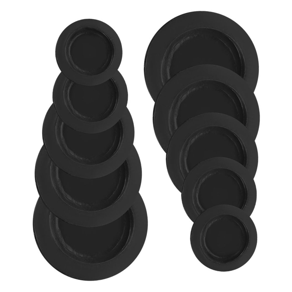 BUGUUYO 10pcs Replacement Piggy Bank Plugs Round Saving Box Covers Rubber Stopper Black