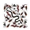 Abaodam Halloween Mischief Props Life-Like Fake Spider Snake Worm Scorpion Gecko 148pcs Plastic Decorations view 1