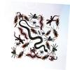 Abaodam Halloween Mischief Props Life-Like Fake Spider Snake Worm Scorpion Gecko 148pcs Plastic Decorations view 2