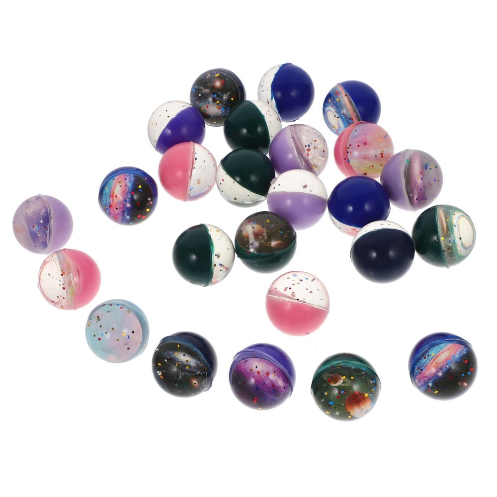 Totority 25pcs Space Bouncy Themed Toys for Parties - Relief for Boys and Girls Favors for Space Party Goodie Bags