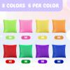 Jenaai 48 Pack 4.7 x 4.7 Inch Large Nylon Bean Bags for Sack Tossing Colorful Cornhole Bean Bag Set for Adult Hand Tossing Large Cornhole Bags Outdoor Games Party Supplies view 3