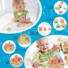 Adena Montessori Play Kit for 13-18 Month Baby,8 in 1 Toy,Colorful Stacking&Nesting Cup,Coin Bank,Coins,Carrots Lid,Carrots,Posting Lid,Flexble Stacker,Bead Kit,Shape Puzzle,Pound&Tap Hammer Bench view 3