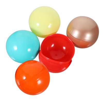 Abaodam 5pcs Fillable Plastic Storage Balls Round Capsules for Vending Machines Party Favors and Prizes Orange Green Yellow Gold