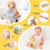 Adena Montessori Play Kit for 0-6 Month Baby,8 in 1 Learning Kit Includ Black&White Card,Rainmake Rattle,Sensory Ball,Tummy Time Wobbler,Tissue Box,Tissue,Rainbow Ball,Rainbow Drum view 3