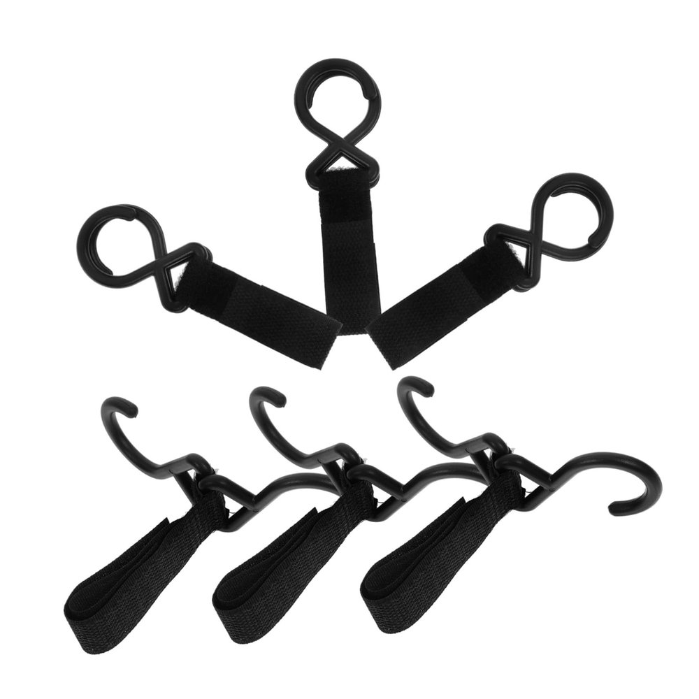 Abaodam 6pcs Nylon Stroller Hooks for Diaper Bags Shopping Heavy-Duty Load Capacity Lightweight Portable Design Fit for Strollers for Parents The Go
