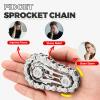 5 Pcs Fidget Toys Adults & Teen Metal Cube Spinner Figit Chain Ring Cool Gadgets Fidgeting Pad Keyboard Office Desk Toy Stress Relief Sensory Items for Autism ADHD Anxiety Stocking Stuffers Boys Men view 2