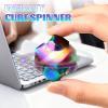 5 Pcs Fidget Toys Adults & Teen Metal Cube Spinner Figit Chain Ring Cool Gadgets Fidgeting Pad Keyboard Office Desk Toy Stress Relief Sensory Items for Autism ADHD Anxiety Stocking Stuffers Boys Men view 3