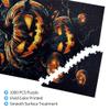 MA6GE8DE Retro Horror Pumpkin Lantern 1000 Piece Puzzle for Adults,Unique and Beautiful Design,Whimsical Wooden Puzzle,1000 Piece Jigsaw Puzzle for Adults Challenging Charm Puzzle for Game Night view 3