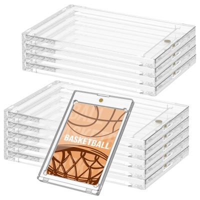 10 Pcs Magnetic Card Holder 35 Pt Magnetic Card Case Plastic Magnet Card Holder Clear Card Protector Waterproof Magnetic Sports Card Holder for Trading Cards