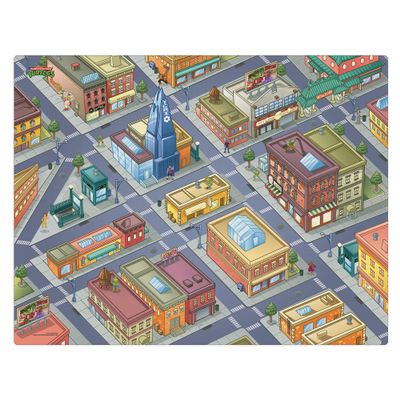 Imaginmat: Jumbo -TMNT - Floor Playmat & 2 Toy Cars, 47 x 61, 2 Character Vehicles, Durable EVA Foam Mat, Portable Design, Licensed, Kids Ages 3+