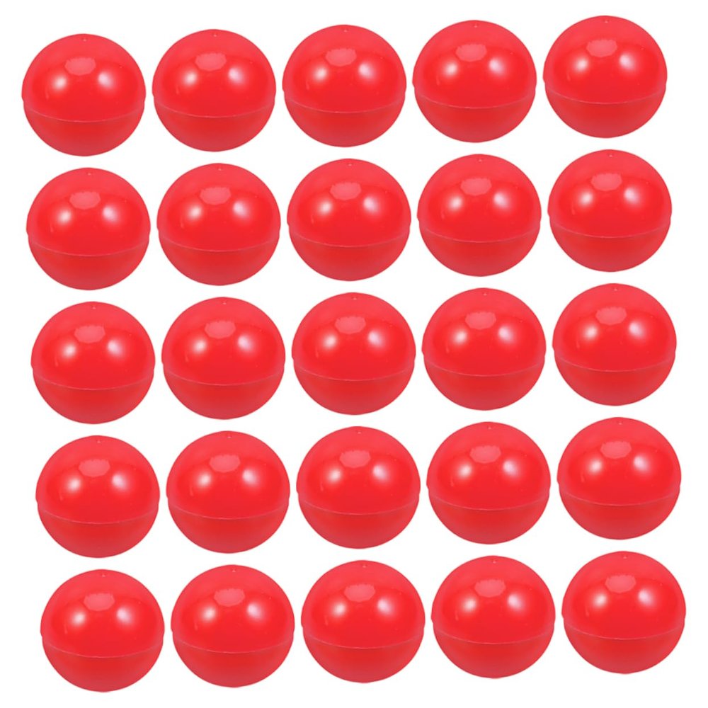25pcs Balls Plastic Hollow Bingo Balls Open Ball Game Props Raffle Drawing Party Game Funny Bingo Lotterys Ball Small Sphere PVC
