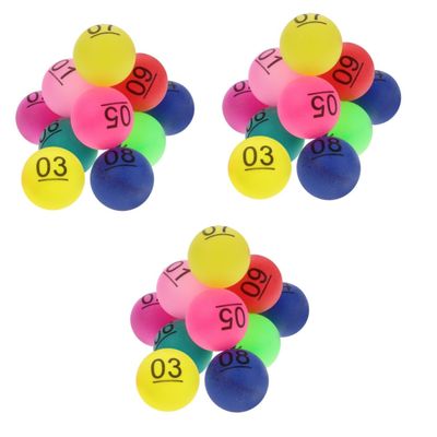 Abaodam 30pcs Pong Balls Reusable Printed Raffle Drawing Balls for Party Games