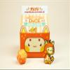 1985 Games Orange Kawaii Cat Dice Set  Dungeons and Dragons Dice | DND Tabletop Roleplaying view 2