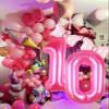 Kwuz 40 Inch Pink Number 10 Balloon with Mini Bow Balloon for Girls 10th Birthday Party Decorations, Pink Princess Western Cowgirl Theme Sweet Ten Birthday Party Balloons Decorations Supplies Favors view 3