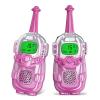 Mini Robot Kids Walkie Talkies 2 Pack,Walkie Talkies for Kids with Backlit LCD Flashlight,3-12 Year Boy Girl Gift,Birthday Christmas Toy Gift,3 KM Range for Camping, Hiking,Outdoor Play (Pink) view 1