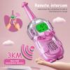 Mini Robot Kids Walkie Talkies 2 Pack,Walkie Talkies for Kids with Backlit LCD Flashlight,3-12 Year Boy Girl Gift,Birthday Christmas Toy Gift,3 KM Range for Camping, Hiking,Outdoor Play (Pink) view 3
