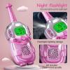 Mini Robot Kids Walkie Talkies 2 Pack,Walkie Talkies for Kids with Backlit LCD Flashlight,3-12 Year Boy Girl Gift,Birthday Christmas Toy Gift,3 KM Range for Camping, Hiking,Outdoor Play (Pink) view 4