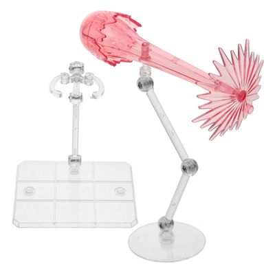Abaodam 2-Pack Action Figure Stand with Pink Impact Effect, Adjustable Model Display Holder Base, Flight Support For 1/144 Scale Robotic Collectibles