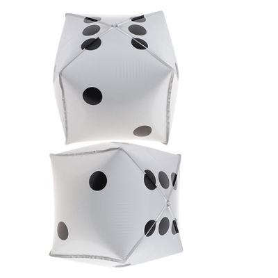 OFFSCH 2pcs Aluminum Foil Dice Balloons for Game Theme Party Decorations Style Foil Balloons for Birthdays and Celebrations