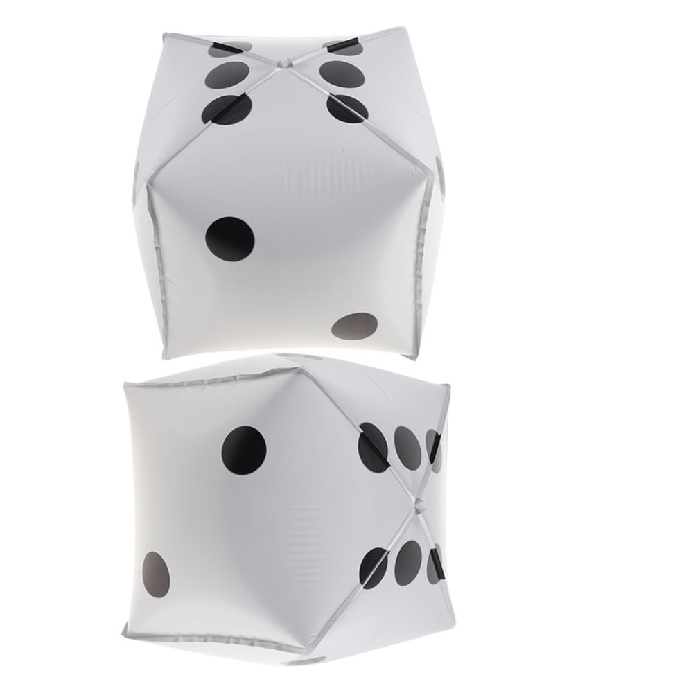 OFFSCH 2pcs Aluminum Foil Dice Balloons for Game Theme Party Decorations Style Foil Balloons for Birthdays and Celebrations