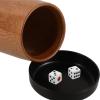 Abaodam Wooden Dice Cup Dice Shaker with Base for Table Games Parties and Home Entertainment Carbonized Design Easy to Use Versatile Game Accessory view 3