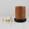 Abaodam Wooden Dice Cup Dice Shaker with Base for Table Games Parties and Home Entertainment Carbonized Design Easy to Use Versatile Game Accessory view 4