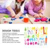 41PCS Dough Tools Set Rich Colors Plastic Dough Tools Kit Kids Children with Various Shapes view 3