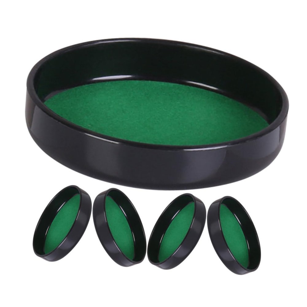 Abaodam 5pcs Dice Cup Bottom Holder Insulated Easy Install Dice Shaker Base Plate for Party Games Ktv Bars Versatile Cup Bottom Stand for Enhanced Stability
