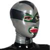 AiCc stylists Latex Diversified Joker Masks Rubber Holiday Mask Contrasting Panels Masquerade Cosplay (Grey, S) view 4