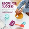 Boon Intro Toddler Food Prep Set - Kids' Kitchen Tools - 5 Unique Toddler Kitchen Accessories Includes Spatula, Egg Cracker, Chopper, Measuring Cup, Bowl - Ages 3+ Years view 2