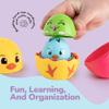ArtCreativity Stacking Egg Cup Bath Toy - Set of 11 - Baby Easter Nesting Bath Toys for Toddlers in Colorful Bunny & Chick Designs - Easter Egg Toys, Gifts, and Basket Stuffers for Kids view 4