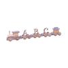 AmishToyBox.com Wooden Name Train Toy, Custom ABC Letter Train, Amish-Made (Baby Blue) view 1