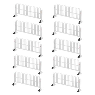 Alasum 10pcs Miniature Traffic Fence Realistic Simulation Road Sign Barriers for Scene Role Play and Lightweight Design for Educational Play and Decorative Use