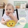 SnugglyBites Unbreakable Bowls for Babies & Toddlers with Spoon and Plate, Eco-Friendly Wheat Straw, Stay Put Suction, BPA-Free, Microwave & Dishwasher Safe, Lightweight, No Soap Taste (Pink&White) view 4