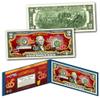 2025 Chinese Lunar New Year of The Snake $2 Polychromatic 8 Colorized Snakes Uncirculated Two Dollar Bill Special Edition in Collectible Blue Display Folio view 1