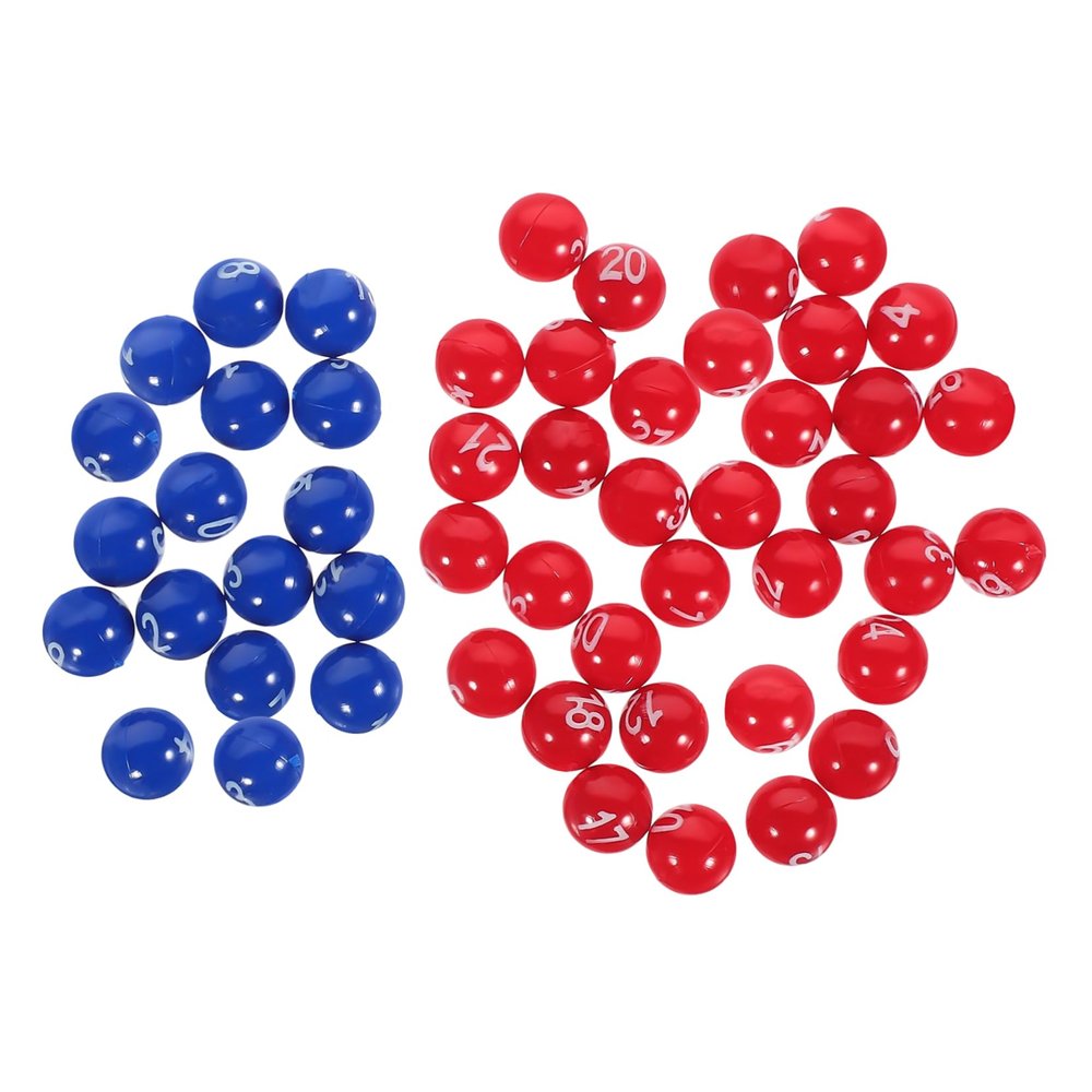 KOMBIUDA Numbered Lottery Balls for Raffle Draws and Party Games and Lightweight Bingo Game Accessories with Identification Numbers