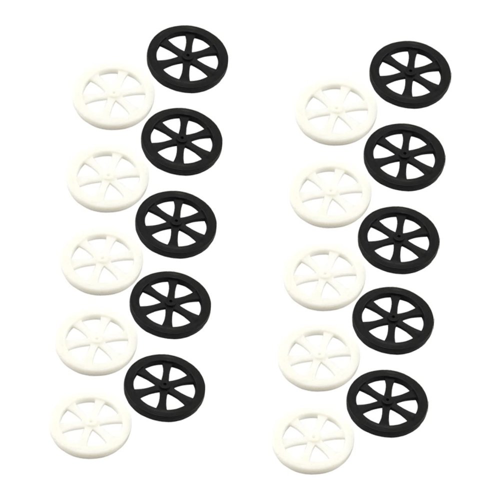 COSMEVIVI 20pcs Toy Car Wheels Boys and Girls DIY Toy Car Model Plaything DIY Model Wheels Material