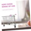 Cabilock Miniature Metal Shopping Cart Makeup Sponge Holder Sponge Drying Rack for Home and Office Desk Organization Decorative Beauty Egg Storage Basket in Silver view 2