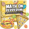 Matheroni Pepperoni Math Board Game - Addition & Subtraction for Kids Ages 5-8, Hunt & Solve Pepperonis - Pizza Themed Fun & Educational STEM Game, by Pidoko Kids view 1
