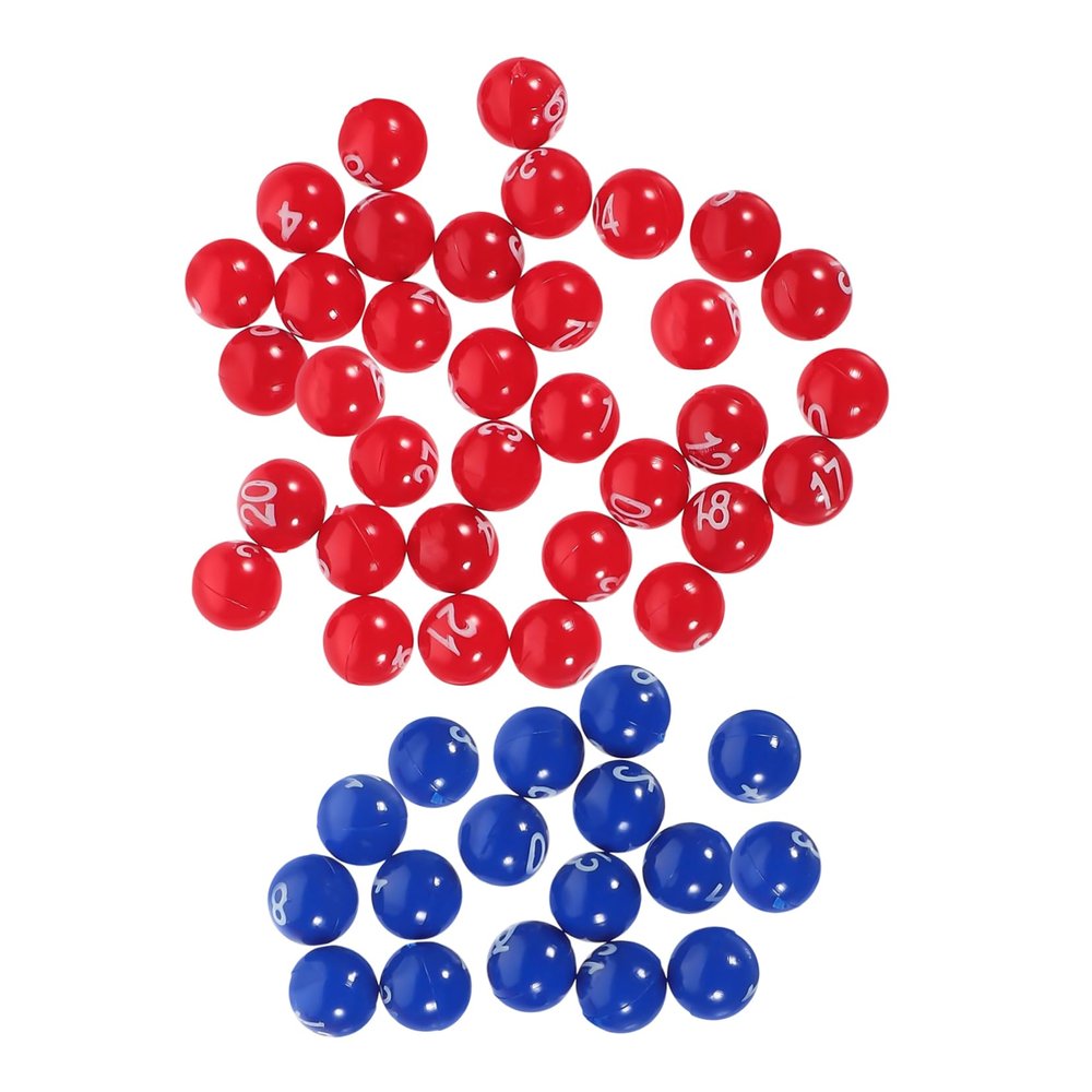 SHOWERORO Plastic Raffle Balls 1 Pack Number Balls Game for Party Activity Easy to Find Printing