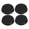 GARVALON 3pcs Round Wooden Base Display Holder for Mini Dolls Diy Craft Material Black Stands for Figurines and Ornaments and Versatile Display view 1