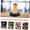 GARVALON 3pcs Round Wooden Base Display Holder for Mini Dolls Diy Craft Material Black Stands for Figurines and Ornaments and Versatile Display view 2