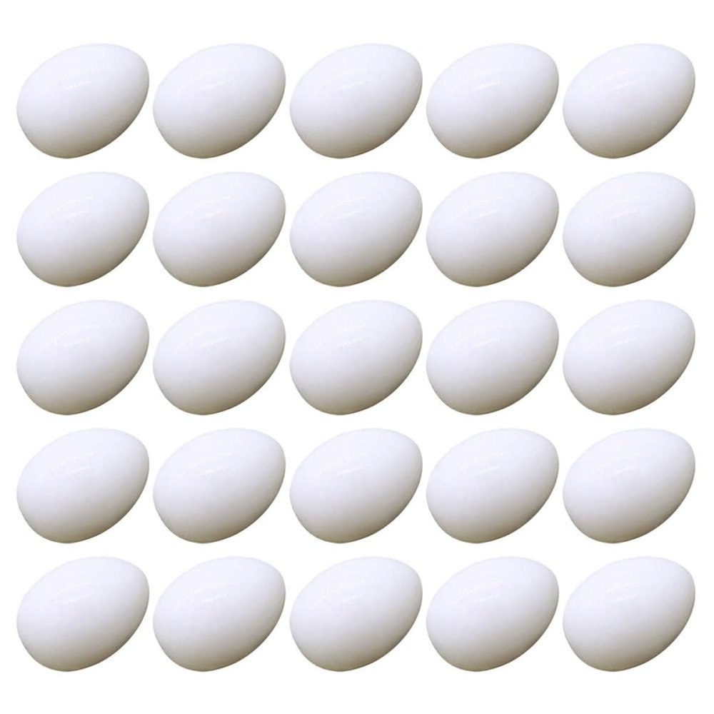 BESPORTBLE 30pcs Dove Egg Fake Eggs Simulation Pigeon Eggs Breeding Props Induced Eggs