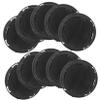 CHILDWEET 20pcs Piggy Bank Bottom Stoppers Smooth Plaster Figurine Plug for Money Saving Box Easy Install Bottom Covers for Coin Storage Black Saving Box Plugs view 1