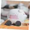 CHILDWEET 20pcs Piggy Bank Bottom Stoppers Smooth Plaster Figurine Plug for Money Saving Box Easy Install Bottom Covers for Coin Storage Black Saving Box Plugs view 2