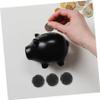 CHILDWEET 20pcs Piggy Bank Bottom Stoppers Smooth Plaster Figurine Plug for Money Saving Box Easy Install Bottom Covers for Coin Storage Black Saving Box Plugs view 4