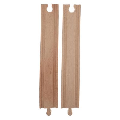 VICASKY 2pcs Wooden Train Track Expansion Safe Practical Railway Accessories for Boy Girl Easy to Assemble Playtime Fun Quality Materials Fine Craftsmanship